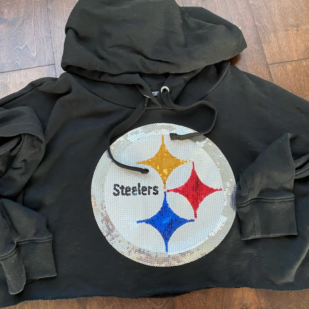Victoria’s Secret Pink Steelers Cropped Sweat shirt